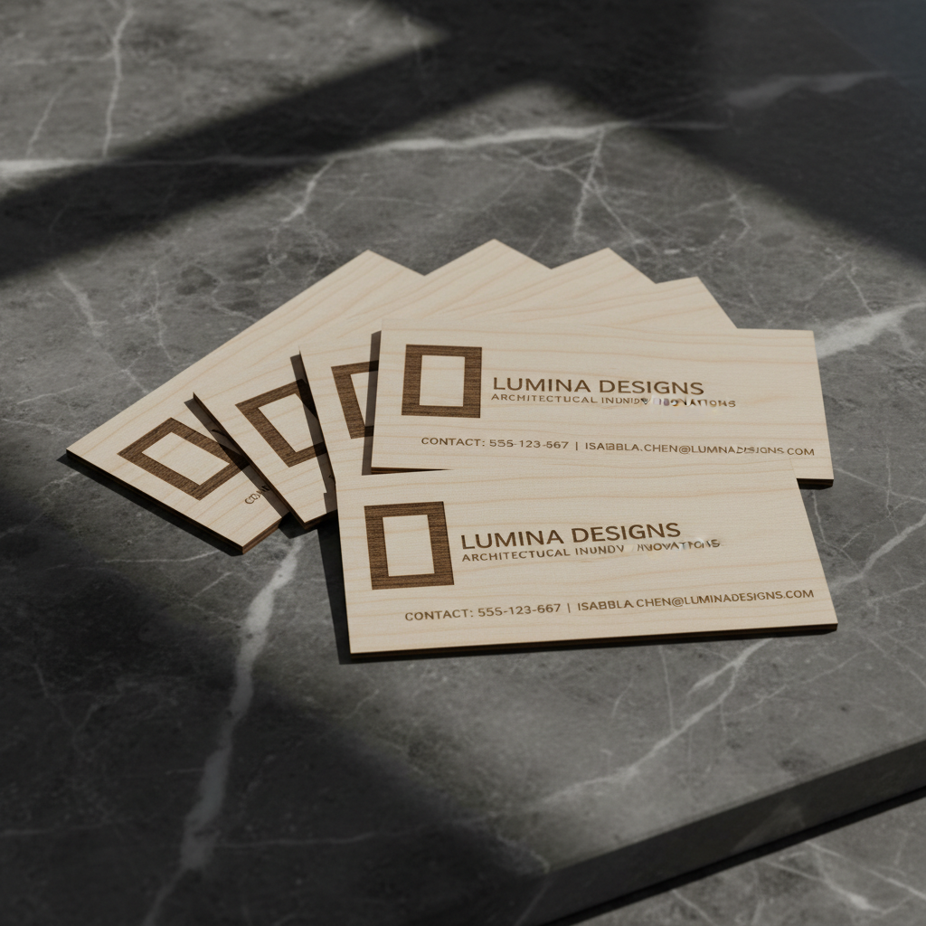Custom engraved corporate business cards